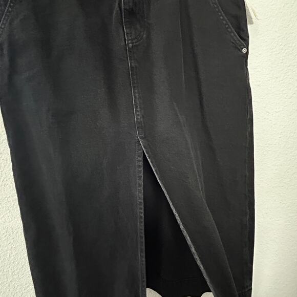 NEW Free People Wild Roses Midi Black Denim Jean Skirt Sz 31 Minimalist Capsule - Picture 8 of 10